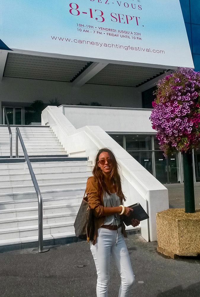 Beatrice Tei, quinta generazione della Pilade Giani, durante il Cannes Yachting Festival. Cannes, Settembre 2022